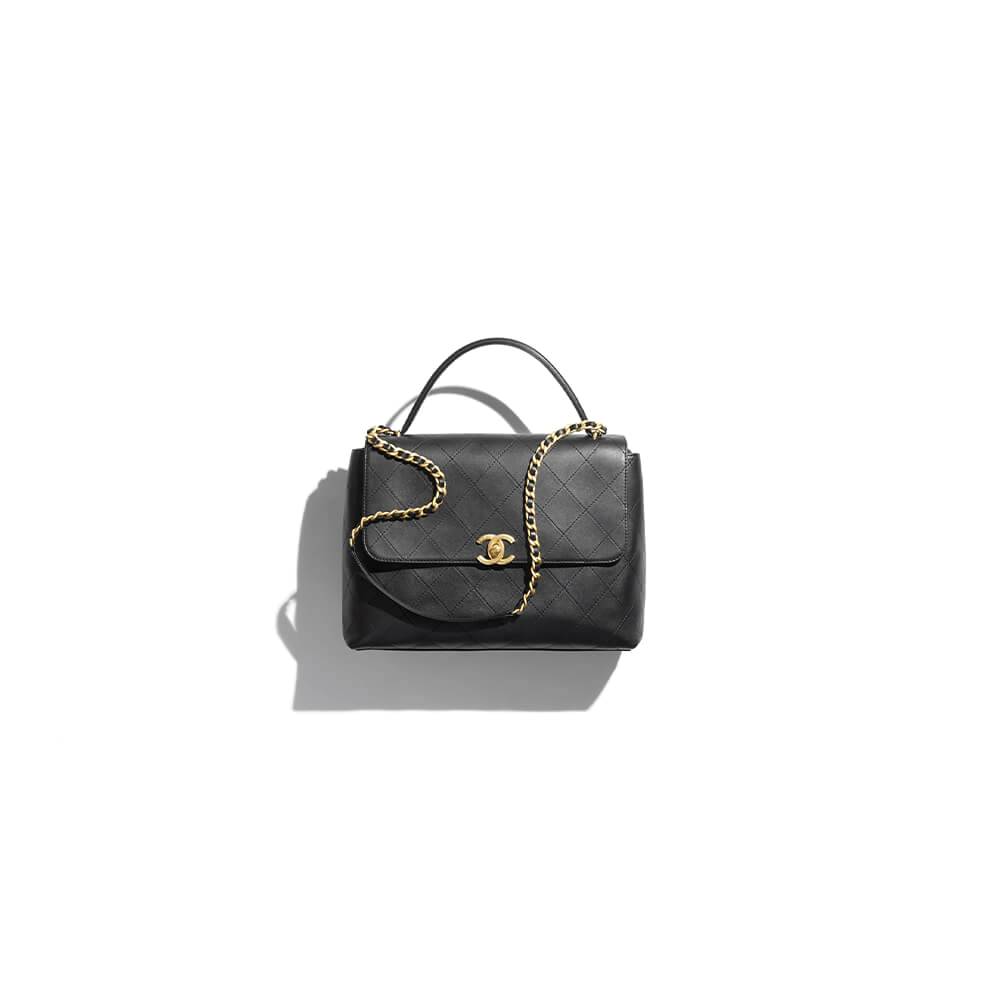 CHANEL Maxi flap bag with handle(HIGH-END GRADE)